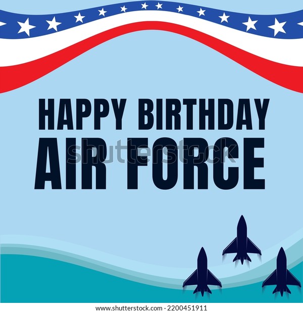 Happy Birthday Air Force This Illustration Stock Illustration ...