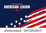  Happy Birthday American Legion Background Vector Illustration , Thank You for Your Service