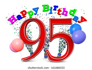 Happy Birthday Ballons Age Stock Illustration 161686577