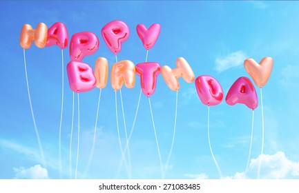 Happy birthday from balloons