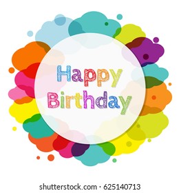 Happy Birthday Banner Clouds Vector Illustration Stock Vector (Royalty ...