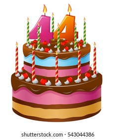 Happy Birthday Cake 44 Stock Illustration 543044386 | Shutterstock