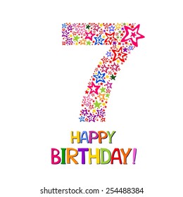 Birthday 7 Years Images, Stock Photos & Vectors | Shutterstock