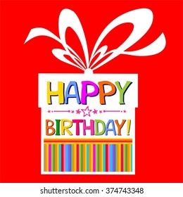 Happy Birthday Card Design Vector Illustration Stock Vector (Royalty ...