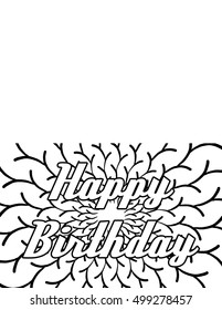 Happy Birthday Card Coloring Page Stock Illustration 499278457 ...