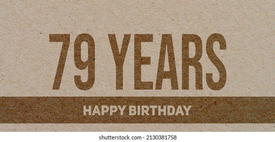 Happy Birthday Card Design 79 Years Stock Illustration 2130381758
