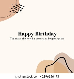 Happy Birthday Card, Giftcard Template Design For Birthday 