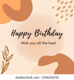 Happy Birthday Card, Giftcard Template Design For Birthday 