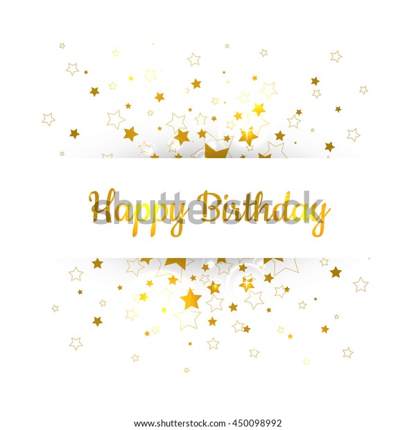 Happy Birthday Card Shiny Stars Background Stock Illustration 450098992 ...