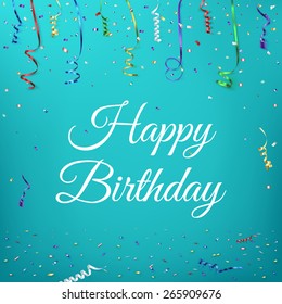 Happy Birthday Inscription White Paper Letters Stock Vector (Royalty ...