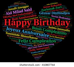 Happy Birthday In Different Languages