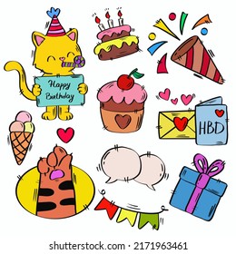 Happy birthday digital clipart, party décor, PNG,Birthday Clipart ,Digital Clip Art ,Rainbow Birthday, birthday animals clipart,cake clipart,party time,party stickers,birhday things,Celebration Clipar - Powered by Shutterstock