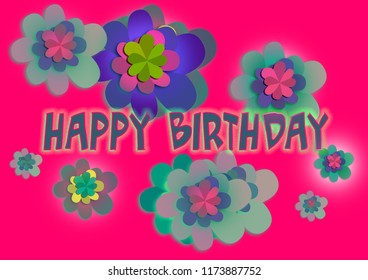 Happy Birthday Greeting Card Design Stock Illustration 1173887752 ...