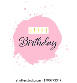 Happy Birthday Greeting Card Lettering On Stock Illustration 1790773349