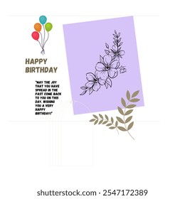 Happy birthday greeting vector design. Birthday greeting text with blue and white inflatable balloons for boys invitation card template. Vector illustration birth day card design. - Powered by Shutterstock