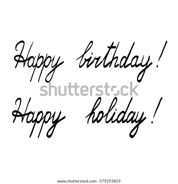 Happy Birthday Greetings Happy Holiday Isolated のイラスト素材 379293859