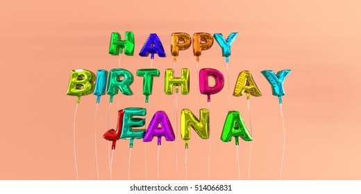 Happy Birthday Jeana Card Balloon Text Stock Illustration 514066831