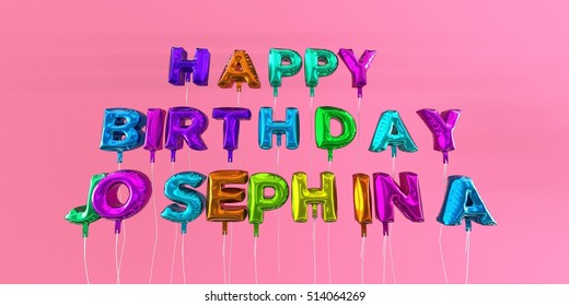 Happy Birthday Josephina Card Balloon Text Stock Illustration 514064269 