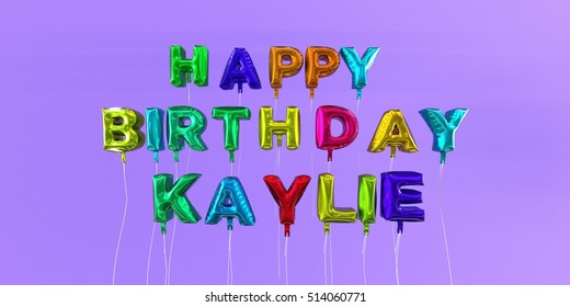 Happy Birthday Kaylie Card Balloon Text Stock Illustration 514060771