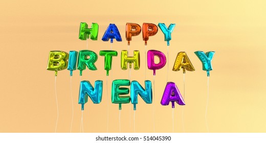 Happy Birthday Elina Card Balloon Text Stock Illustration 514078060