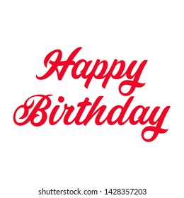 Happy Birthday Red Color Image Stock Illustration 1428357203 | Shutterstock