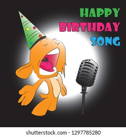 Happy Birthday Song Cartoon Animation Character 스톡 일러스트 1297785280