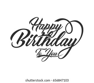 Happy Birthday Typography Stock Illustration 656847103 | Shutterstock