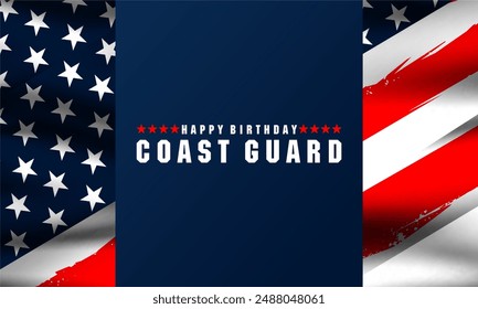 Happy Birthday U.S. Coast Guard . Background Vector Illustration - Powered by Shutterstock