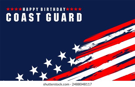 Happy Birthday U.S. Coast Guard . Background Vector Illustration - Powered by Shutterstock