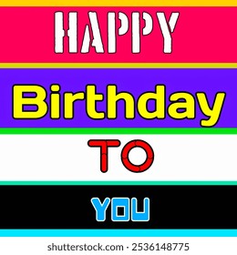 Happy birthday. Wish poster Beautiful. Amazing Quality Colourful poster. Advance. 4k Quality. Hd - Powered by Shutterstock