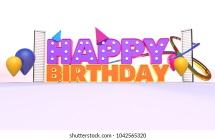 Happy Birthday Typography Vector Design Greeting Stock Vector (Royalty ...