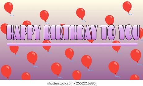 happy birthday to you is purple color write this is very beautiful and gorgeous illustrations it's background is red balloons. - Powered by Shutterstock