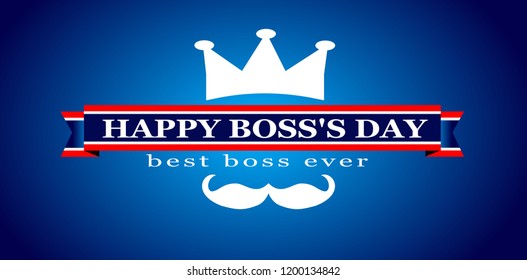 Happy Boss Day Illustration Background Poster Stock Illustration ...