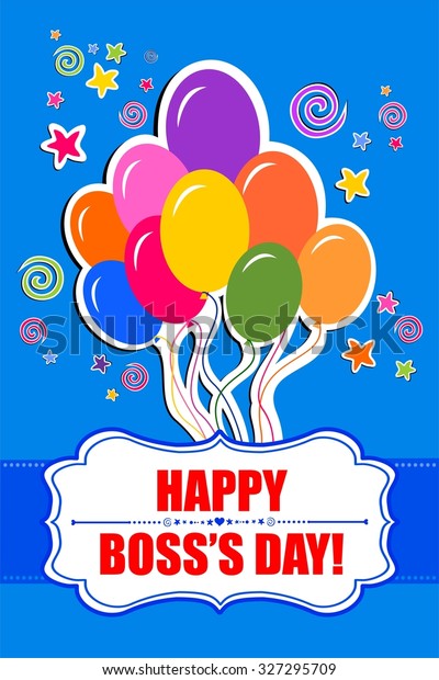 Happy Bosss Day Illustration Stock Illustration 327295709 