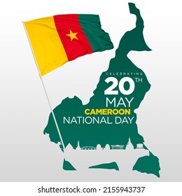 Happy Cameroon National Day 20 May illustration