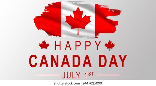 Happy Canada day background or banner design template celebrated in 1 July. Canada independence day background.