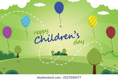 happy children day, children day, happy, background, kids background, Children's Day with flying colorful 3d paper balloons and airplanes on school notebook background. Vector doodle cartoon kids - Powered by Shutterstock