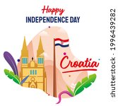 Happy Croatia National Day Celebration vector template, Background Concept for Independence Day and other events,  Illustration Design. Poster. 