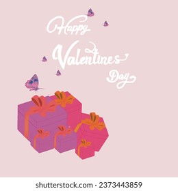  Happy Valentine’s Day card happy birthday card love you card mother butterfly gift box’s give  - Powered by Shutterstock