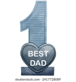 Happy Father’s Day ,watercolor ,clip art,dad,number1, - Powered by Shutterstock