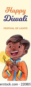 Happy Dewali Festival Of Lights Banner