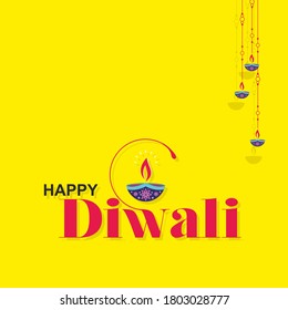 Happy Diwali Banner, Indian Hindu Festival of Lights - Powered by Shutterstock