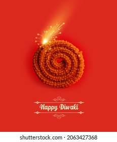 Happy Diwali, A Creative Representation Of Diwali Food