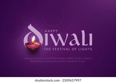 Happy Diwali festival with oil lamp, Rangoli decoration with Diya, Diwali holiday Background with rangoli, Diwali celebration greeting card,illustration. - Powered by Shutterstock