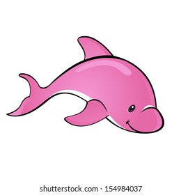 Happy Dolphin Isolated Stock Illustration 154984037 | Shutterstock