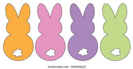 Happy Easter Bunny Cottontails Stock Illustration 1049934152 | Shutterstock