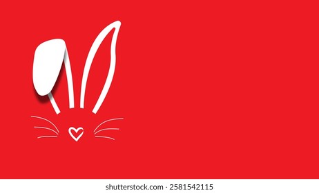 Happy Easter Bunny Egg Background Illustration