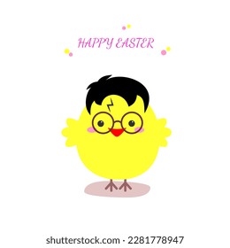 Happy Easter card chicken