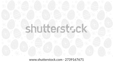 Happy Easter! Easter egg seamless pattern. Spring holiday background for printing on fabric, paper for scrapbooking, gift wrap, wallpapers, textile fabric design, wrapping paper, website wallpapers, textile.  Easter eggs on a white background.  illustration