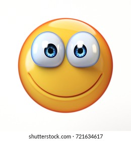 Emoji Isolated On White Background Smiling Stock Illustration 721497010